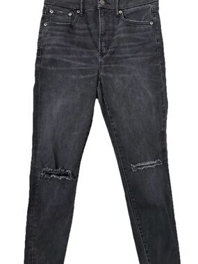 American Eagle Outfitters Black Distressed High-Rise Jeggings